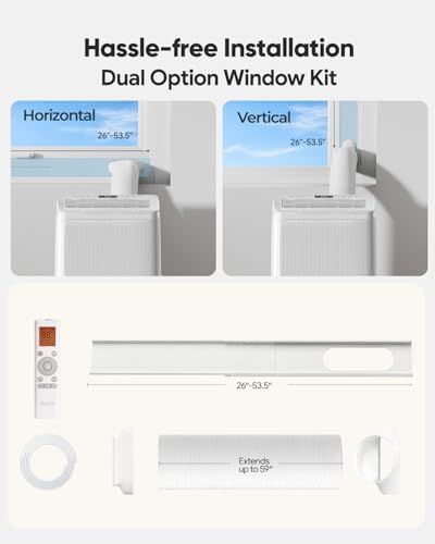 Image of 16,000 BTU Portable Air Conditioners for Rooms up to 800 Sq Ft, Drainage-Free Cooling AC Unit with Smart App & Remote, Quiet Portable AC Unit with Dehumidifier & Fan, Sleep Mode for Home Office