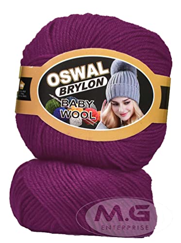 Image of OS WAL 100% Acrylic Wool Magenta 4pc Wool 4 ply Wool Ball Hand Knitting Wool /Art Craft Soft Fingering Crochet Hook Yarn-AM Art-AEBJ