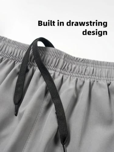 Image of THIRD QUADRANT 2-in-1 Running or Gym Lycra Shorts for Men || Quick-Dry Athletic Shorts ||with Built-in Liner, Black