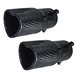 OtpOutopa Car Exhaust Tip 2.5 inch Inlet, Universal Heart Shaped Exhaust Pipe Straight Muffler Tip Modification Tail Pipe Stainless Steel Tail Throat, Adjustable Thickened Pipe