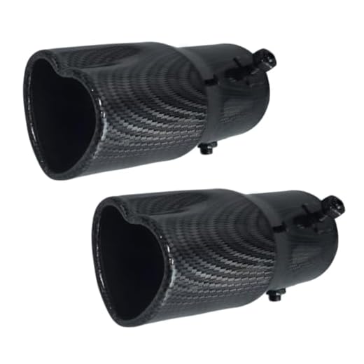 OtpOutopa Car Exhaust Tip 2.5 inch Inlet, Universal Heart Shaped Car Exhaust Pipe Straight Muffler Tip Modification Tail Pipe Stainless Steel Tail Throat, Adjustable Car Thickened Pipe (Carbon Fiber)