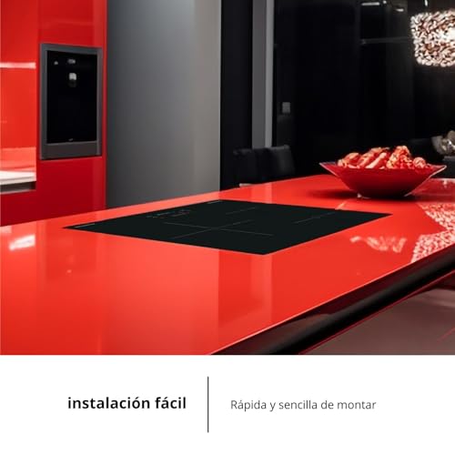 Miniatura 4 de Corberó - Placa De Inducción Ccim374 7400w 3 Zonas De Cocción Zona Extra Grande 29 Cm Control Táctil Slider Booster Temporizador Bloqueo Seguridad Lineas