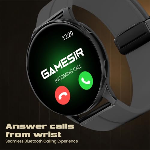 Image of GameSir Evo Vista Smartwatch, 1.39 inch HD Round Display, Bluetooth Calling, Heart Rate & SPO₂, 100+ Sports Modes, IP67, Long Battery Life for Men & Women (Magnatic Dark Grey)