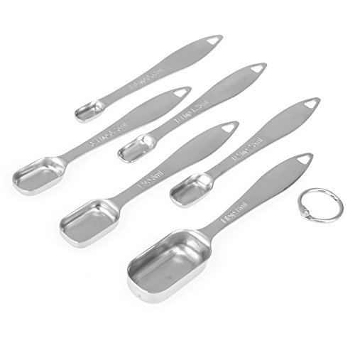 Image of 6-Piece 18 /8 Stainless Steel Measuring Spoons Set, Silver