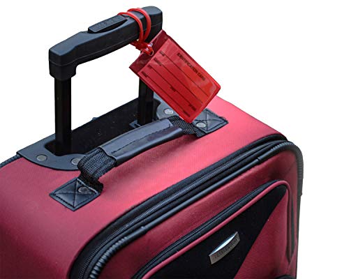 4 Red Luggage Tags - Made In Usa #TOP2