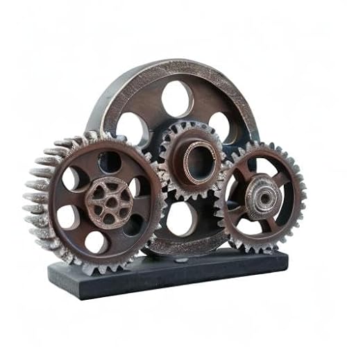 Miniatura 7 de Figura Decorativa Retro Industrial Steampunk, De Resina, Altura De 19,5 Cm, Color Cobre, Funda Decorativa Pesada, Para El Hogar, Bar