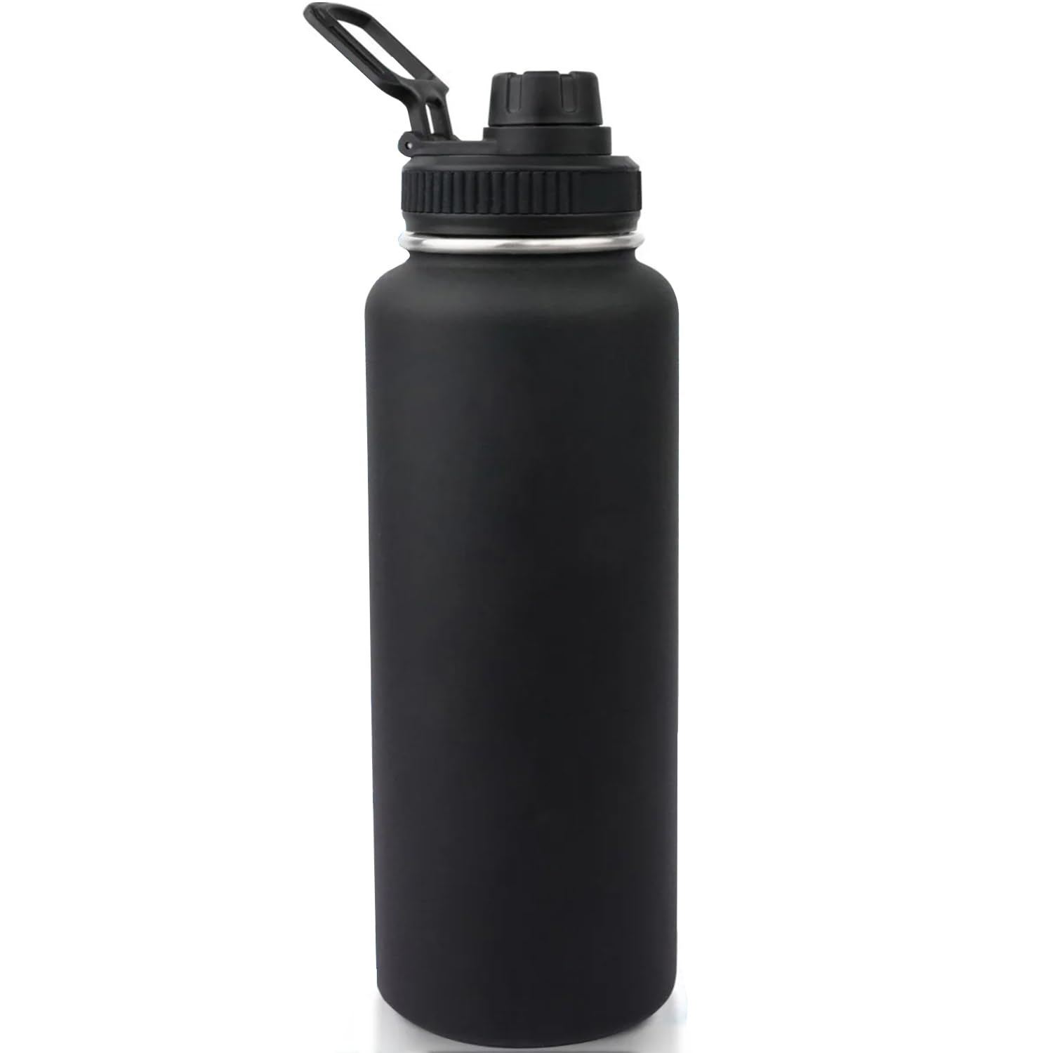 Garrafa Térmica Duplamente Isolada a Vácuo, 1200ml, Mantém Bebidas Quentes por 8 Horas e Geladas por 12 Horas (preto)