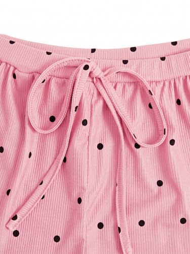 Image of MakeMeChic Women's Pajama Bottoms Floral Print Tie Front Micro Short Side Slit Summer Lounge Shorts