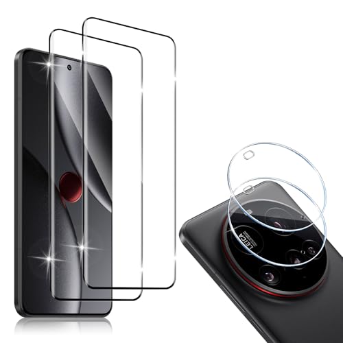 Screen Protector Compatibile con Xiaomi 15 Ultra 5G Vetro Temperato Pellicola Fotocamera 2 + 2 Pezzi 3D Copertura Completaper Senza Bolle HD Anti Graffio 9H Durezza Protettiva