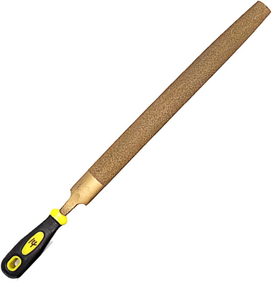 1PC 6/8/10/12/14 Inch Brazed Diamond File Flat/Semicircular File Grinding Tool For Polishing Stone/Glass/Metal/Carving Craft Etc (Color : Half round, Size : 14")