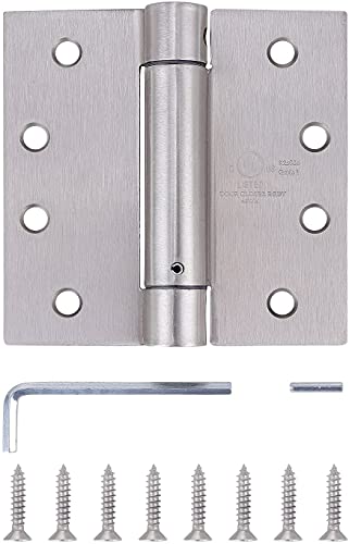 Holiday Deals ๐ Pack of 3 - Residential Spring Hinge Door Hinge - Reversible - 4 Inch - Satin Nickel Finish - Squared Corners - Self ClosingStylever Holiday Deals ๐ Pack of 3 - Residential Spring Hinge Door Hinge - Reversible - 4 Inch - Satin Nickel Finish - Squared Corners - Self ClosingStylever