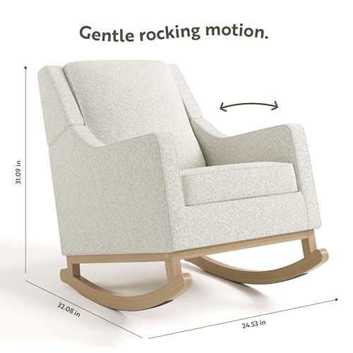 image for Storkcraft Pasadena Nursery Rocker (Ivory Boucle with Driftwood) - Uph