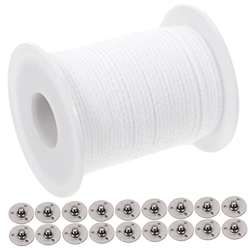 Pabilos de algodón para vela set 10 piezas con base