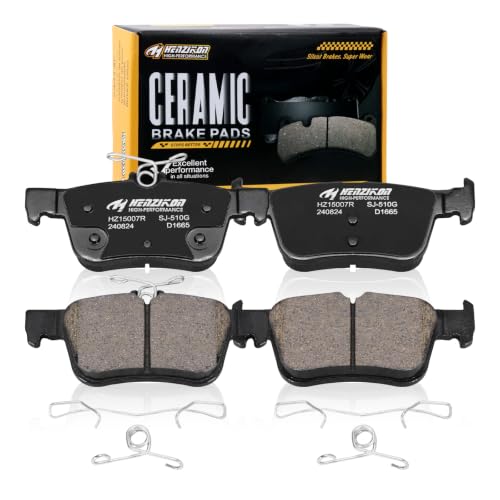 Image of Ceramic Rear Brake Pad Set Compatible with Ford Edge /Escape /Fusion /Police Responder Hybrid /SSV Plug-In Hybrid;Compatible with Lincoln Continental /MKC /MKX /MKZ /Nautilus(D1665)
