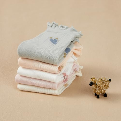 Zando Baby Girl Socks Infant Newborn Toddler Frilly Ruffle Socks 0-5T2