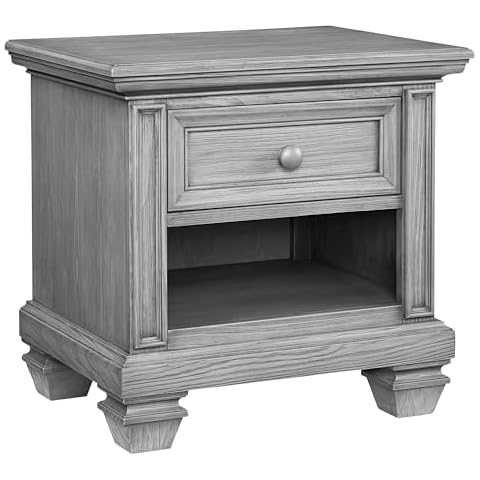 Oxford Baby Richmond Nightstand, Full, Brushed Gray Cover