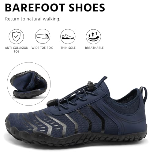 Image of EWUHA Barefoot Shoes Womens Mens Footwear for Walking Hiking with Wide Toe Box,Healthy & Non-Slip,Breathable Barefoot Vitality Water Shoes for Beach Pool Swim Outdoor (Unisex)