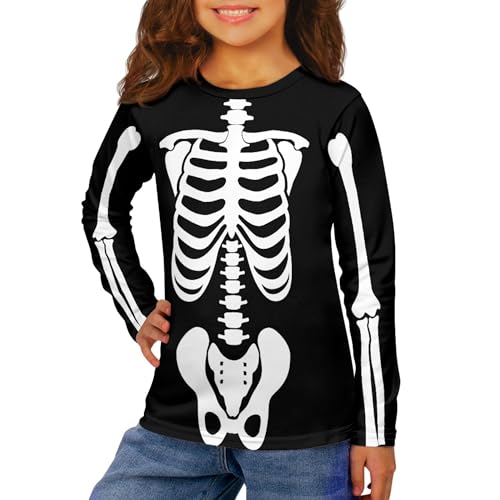 Girls Boys Christmas Long Sleeve Shirt Lively Printed Tees Holiday Sport Casual Tops 3-16 Years4