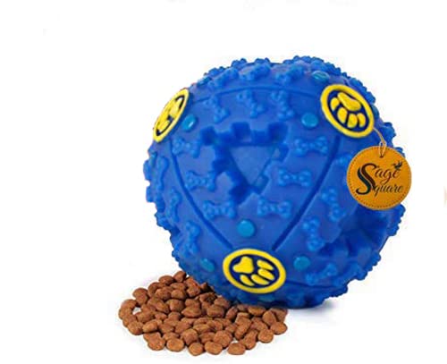 Sage Square Dog Musical Ball with Squeaker Toy for Dogs - Interactive IQ Puzzle Chew Toy for Teething, Cleaning, and Treat Dispensing - Durable, Nontoxic Rubber Ball for Small, Medium, and Large Dogs (B08D3PVRK1) Amazon Price History, Amazon Price Tracker