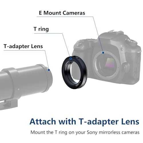 Lightdow Adaptador de Montura T/T2 para Sony A7/A7R/A6000/A5100 miniatura 3