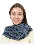 LA CARRIE Womens Leopard Print Infinity Scarf Loop Circle Neck Warmer(Leopard Blue)