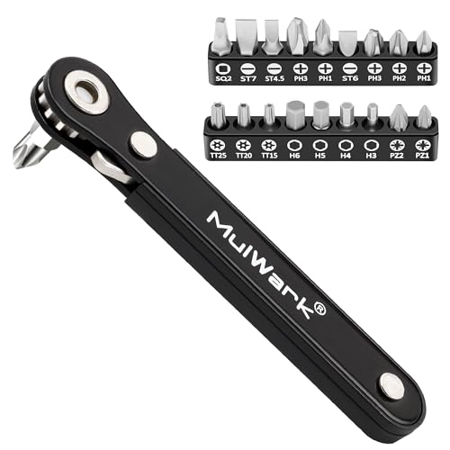 MULWARK 20pcs Small Screwdriver Set, 1/4" Right Angle Screwdriver Set,