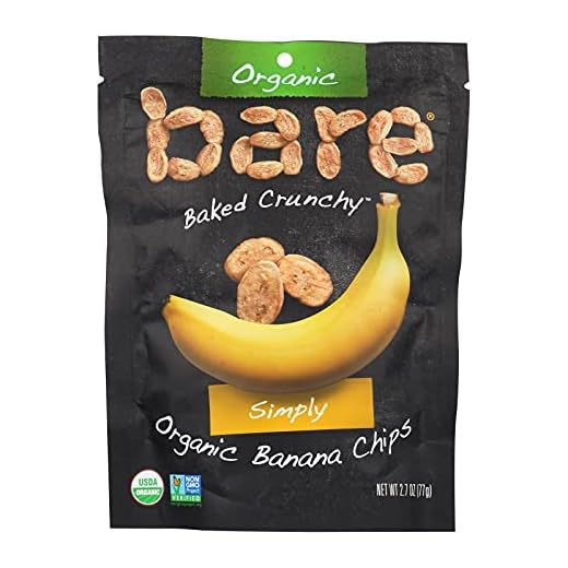 Bare Organic Simply Banana Fruit Chips, 2.7 Ounce -- 12 per case.