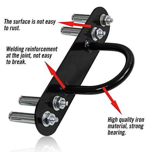 Perantlb Wall/Ceiling Anchor - Wall Mount Bracket For Suspension Straps, Olympic Rings, Body Weight Strength Training Systems, Yoga Swings, Hammocks, Boxing Equipment & Battle Rope (Black, Rectangle) #TOP5