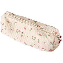Pink Floral Style Pencil Bag Women Pencil Case Pen Holder Coin Pouch Cute Simple Pen Bag Stationery Organizer Multifunction Cosmetic Makeup Storage Bag ,Pen, Pencil and Marker Cases Organization