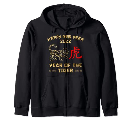 Feliz año nuevo chino 2022 Año de Tiger Boys Girls Kids Sudadera con Capucha