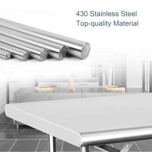 HARDURA Folding Stainless Steel Prep Table 24X48 Inches with Legs by HARDURA Restaurant Equipment - Used condition - Image 7