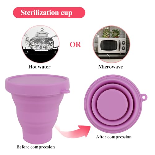 KBIBCK Juego de disco menstrual, disco menstrual con 2 discos periodales de tamaño S+L, esterilizador y bolsa de almacenamiento, disco menstrual reutilizable para mujeres activas, deportes, natación - imagen 5