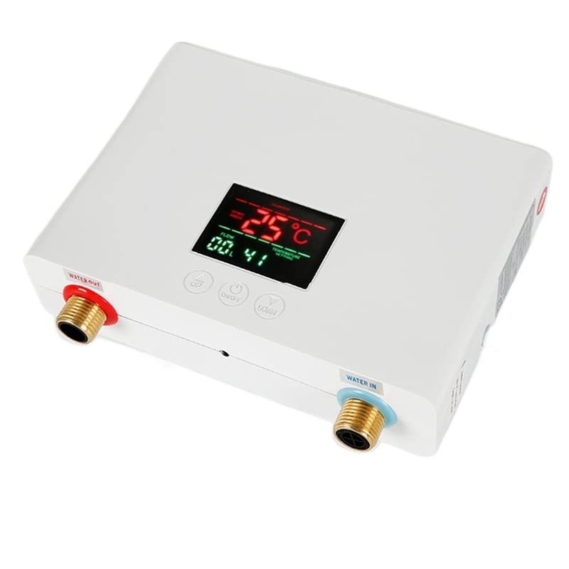 Chauffe-eau sans réservoir électrique à affichage LCD avec télécommande