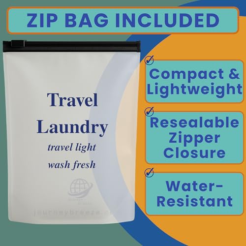 Travel Laundry Detergent Sheets + Canvas Bag, Great for Cruises, Camping, Glamping, Backpacking, Dorms, Hotel and Other Travel - Image 7
