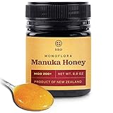 Sun Bay Organics Monoflora Manuka Honey MGO 200+ - 8.8 oz Jar of Raw Unfiltered Authentic Premium New Zealand Manuka Honey