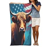 Design double face : un côté présente l'imprimé moderne Bull Bronze No.18 et l'autre est en polaire pelucheuse blanche, donnant un toucher doux qui fonctionne comme serviettes de bain douces et serviettes de bain en peluche pour se détendre ou sécher