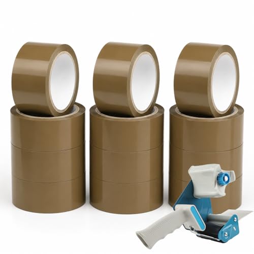 Grand ruban pour cartons de déménagement et expédition de colis marron 75mm