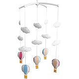 Globo aerostático Diseño Cuna de bebé rotativo cama de la campana,móvil colorido