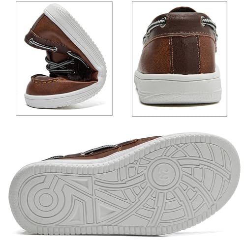 DADAWEN Boys Girls Dress Shoes Boat Shoe Slip on Loafers Casual School Shoes (Toddler/Little Kid/Big Kid)2