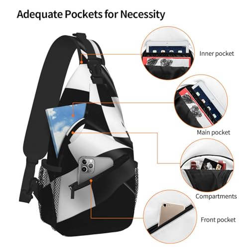 Bolso tipo bandolera negro para senderismo y viaje miniatura 5