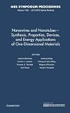 Nanowires and Nanotubes - Synthesis, Properties, Devices, and Energy Applications of One-Dimensional Materials: Volume 1439 (MRS Proceedings)