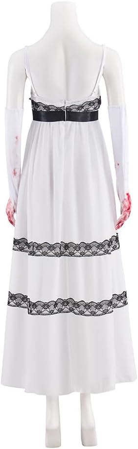 Jennifer Body Costume Blood Stains White Dress Jennifer Cheerleader Costume Halloween Fancy Dress Outfit