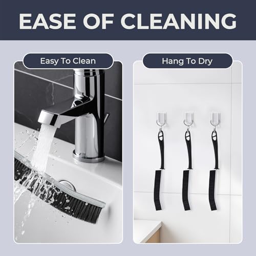 KMOSENIA Fugenbürste Bad - Hartborsten Ecken Reinigungsbürste, Dünne Eckenreinigungsbürste für Toilettenspalten, Fliesenfugen, Enge Stellen