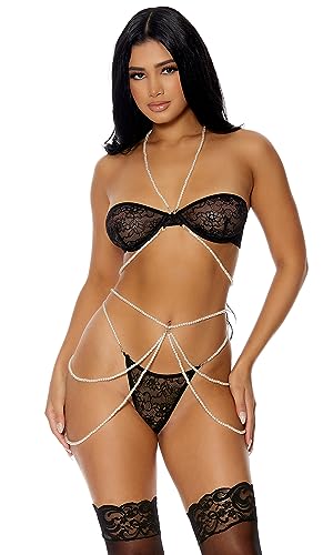 Ensemble de lingerie Forplay Pretty in Pearls ajusté et confortable