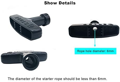 ZLKSKER 2 pcs Gasoline Engine Starter Handle Grip, Recoil Starter Pull Handle for Lawn Mower, Generator, Chainsaw