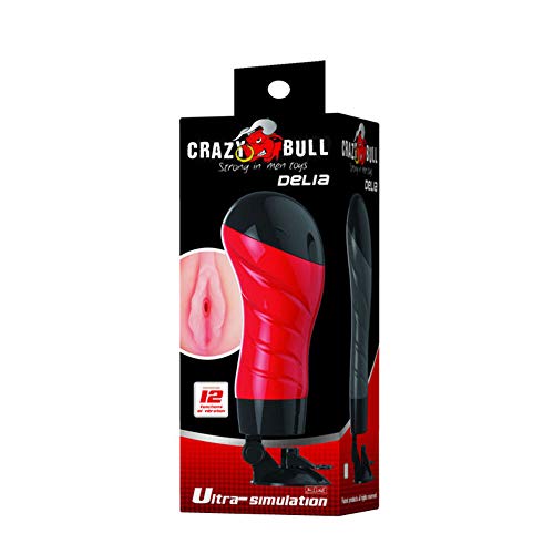 Crazy Bull Masturbateur Vagin Vibrant avec Ventouse 12 Vitesses ContrĂ´le Vocal