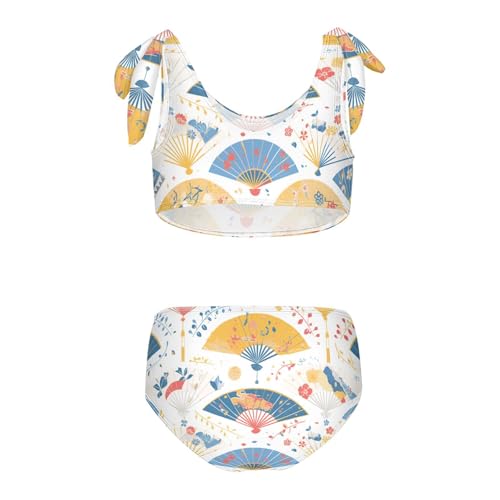 KLL Hand Drawn Cute Japanese Fans Cartoon Girl Two Piece Bikini Set Quick-Dry Swimsuits Swimwear Adjustable Shoulder Strap2