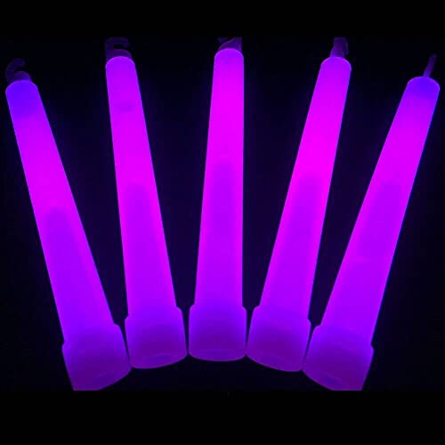 Glow Sticks Bulk Wholesale, 1200 6&rdquo; Industrial Grade Purple Light Sticks. Bright Color, Glow 12-14 Hrs, Safety Glow Stick with 3-Year Shelf Life, GlowWithUs Brand