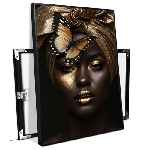 Gold face modern style decoration high end black women fashion