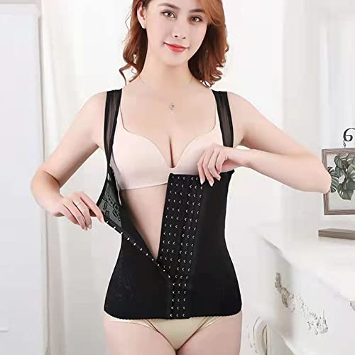 ANTIY Women's Plus Size Tops Sleeveless Posture Corrector Vest Shirts Corset Shapewear Workout Tank Top Body Shaper (Color : Black, Size : M/Medium)2